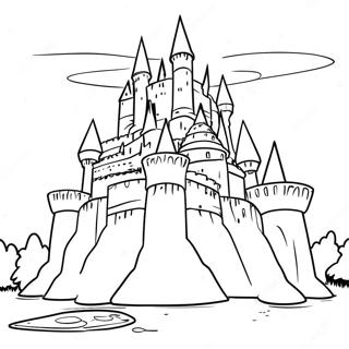 Zelda Slott I Bakgrunnen Fargeleggingsside 12637-1403