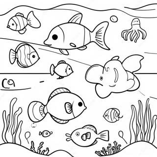 Livlig Havsdyrhabitat Fargeleggingsside 127734 61302