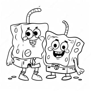 Spongebob Og Patrick Lekende Fargeleggingsark 127887-61413