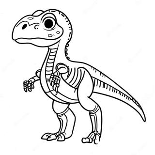 Dinosaur Fossil Fargeleggingsark