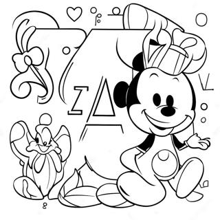Disney Alfabet Fargeleggingsark