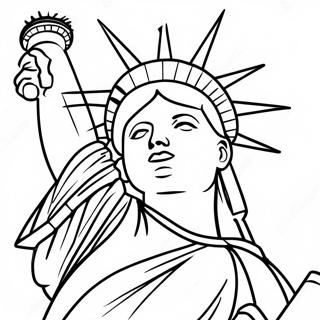 Frihetsgudinnen Ved Solnedgang Fargeleggingsark 128327-61765