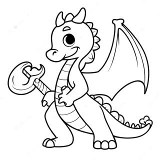 Modig Drage Mester Med Sverd Fargeleggingsside 128429 61844