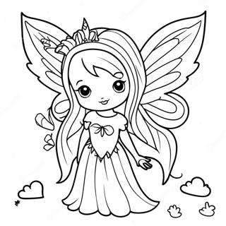 Gothic Fe Fairy Mytisk Vesen For Voksne Fargeleggingsider