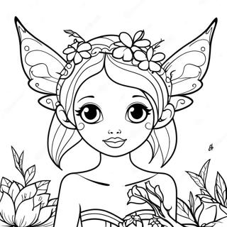 Gothic Fe Fairy Mytisk Vesen For Voksne Fargeleggingsark