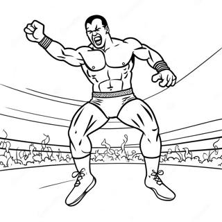 Spennende Wwe Bryter Som Hopper Pa Motstander Fargeleggingsside 128791-62114