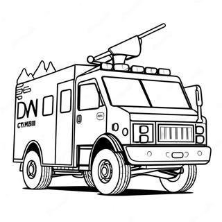 Swat Truck Med Offiserer Fargeleggingsside 128869-62180