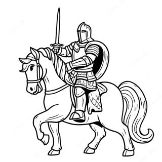 Modig Ridder Mot Fargeleggingsside 129072 62335