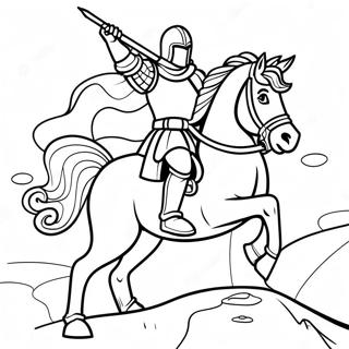 Modig Ridder Mot Fargeleggingsside 129072 62336