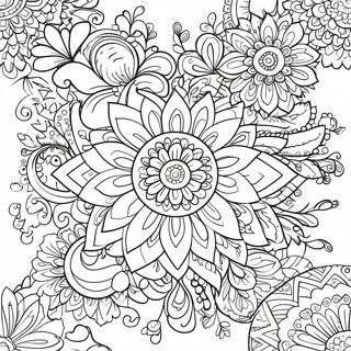 Blomsterkraft Fargeleggingsark