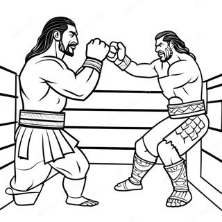 Roman Reigns Wwe Fargeleggingsark
