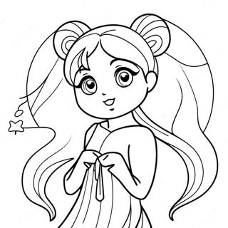 Prinsesse Serenity Med Magisk Stav Fargeleggingsside 129559-62722