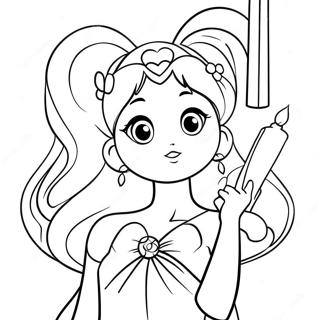 Prinsesse Serenity Med Magisk Stav Fargeleggingsside 129559-62723