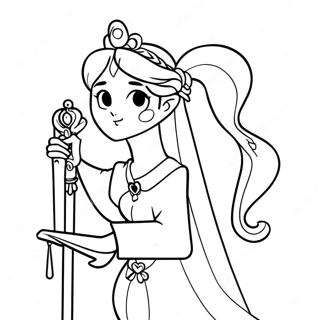 Prinsesse Serenity Med Magisk Stav Fargeleggingsside 129559-62724
