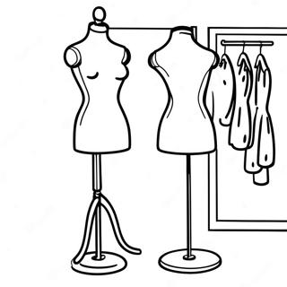 Elegant Mannequin Utstilling Fargeleggingsside 131154-63954