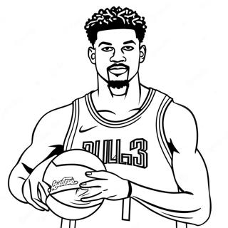 Jimmy Butler Med Basketball Fargeleggingsside 131360-64118