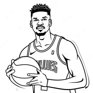 Jimmy Butler Med Basketball Fargeleggingsside 131360-64119