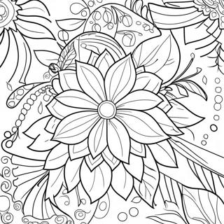 Fargerik Eksotisk Blomst Fargeleggingsside 131410-64155