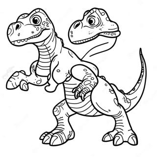 Fargerik T Rex Dinosaur Fargeleggingsside 132179 64751