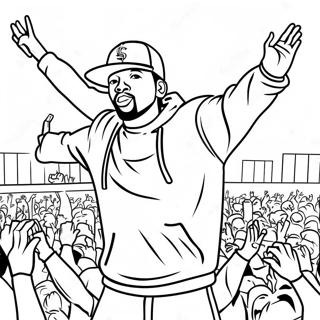 Hip Hop Artist Pa Konsert Fargeleggingsark 133030 65418