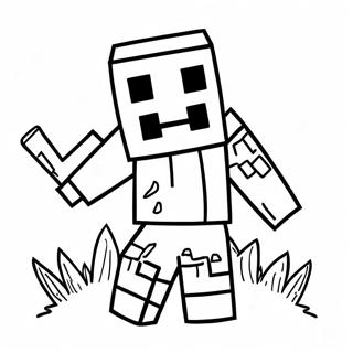 Skummel Minecraft Zombie Fargeleggingsside 133261 65586