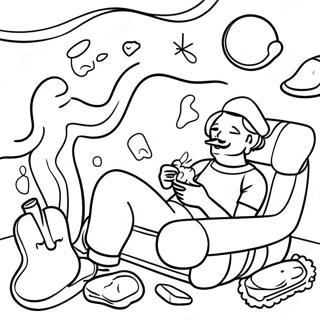 Avslappet Stoner Scene Fargeleggingsside 133467 65753