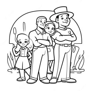 Stolt Familie Fargeleggingsark