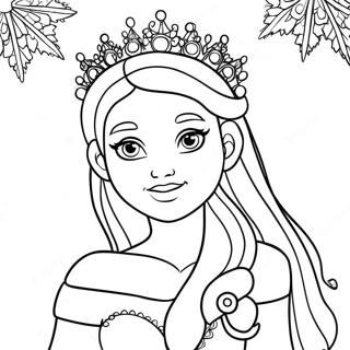 Snoprinsesse Med Funklende Snofnugg Fargeleggingsside 134010-66172