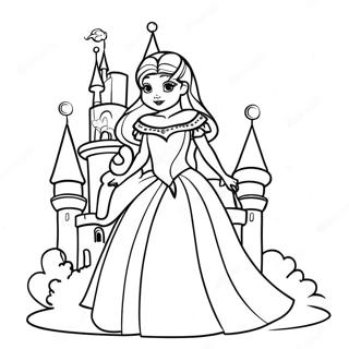 Magisk Snoprinsesse I Et Glitrende Slott Fargeleggingsside 134011 66174