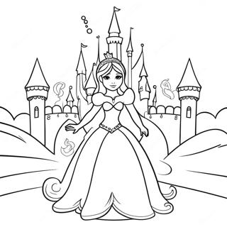 Magisk Snoprinsesse I Et Glitrende Slott Fargeleggingsside 134011 66175