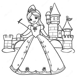 Magisk Snoprinsesse I Et Glitrende Slott Fargeleggingsside 134011 66176