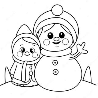 Snøprinsesse Fargeleggingsark