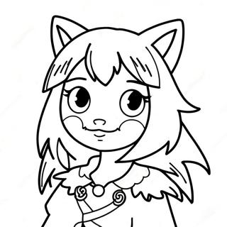 Mysterisk Ulvejente Anime Fargeleggingsside 134241 66357