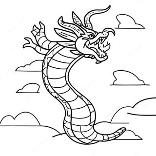 Shenron Flyr Gjennom Himmelen Fargeleggingsside 134779 66776