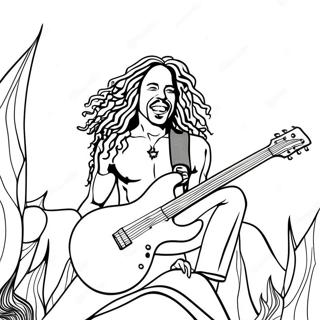 Kirk Hammett Med Gitar Fargeleggingsside 134883-66857