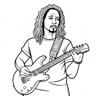 Kirk Hammett Med Gitar Fargeleggingsside 134883-66858