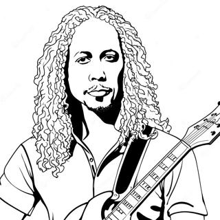 Kirk Hammett Med Gitar Fargeleggingsside 134883-66859