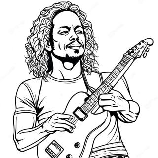 Kirk Hammett Med Gitar Fargeleggingsside 134883-66860