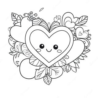 Sott Valentins Hjerte Fargeleggingsside 135188-67088