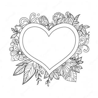 Fint Valentins Hjerte Fargeleggingsside 135190-67094