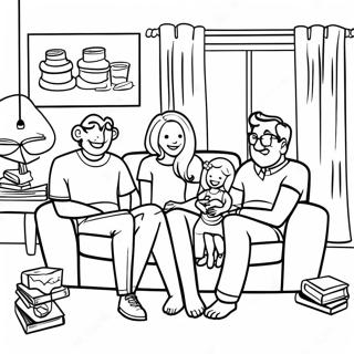 Koselig Familiefilm Kveld Fargeleggingsside 135315 67187