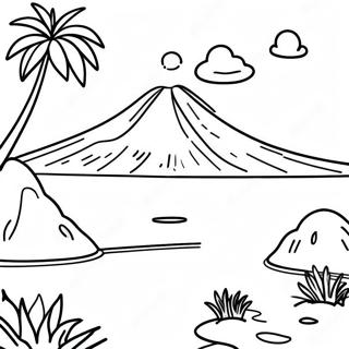 Vakker Taal Vulkan Fargeleggingsside 135341 67211