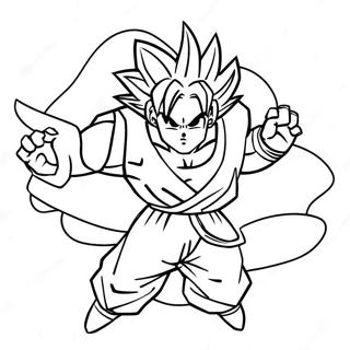 Goku Super Saiyan 4 Flygende Fargeleggingsside 135393-67253