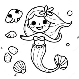 Glad Havfrue Med Skjell Fargeleggingsside 135494-67334