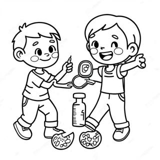 Glade Barn Med Diabetes Fargeleggingsside 135571 67392