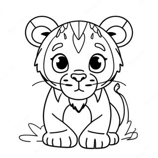 Sot Sabeltann Tigerunge Fargeleggingsside 135625 67439