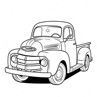 Fargerik Klassisk Pickup Lastebil Fargeleggingsside 135675-67475