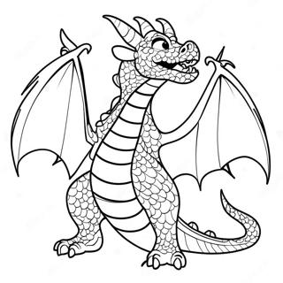 Eldsprutende Drage Fargeleggingsside 135702 67498