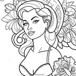 Tattoo Pin Up Jente Fargeleggingsside 135801-67562