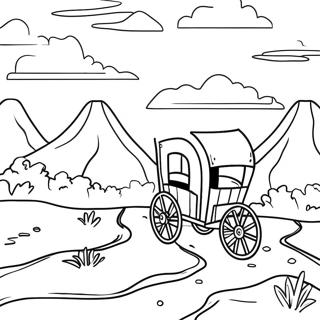 Scenisk Oregon Trail Landskap Fargeleggingsside 135880 67634